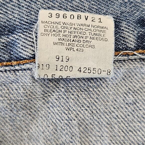 Vintage Levi's 505 Jeans Men 42(40)x32 Light Wash Regular Fit Straight Y2K Denim - Picture 6 of 15